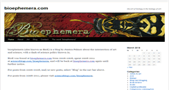 Desktop Screenshot of bioephemera.com
