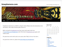 Tablet Screenshot of bioephemera.com